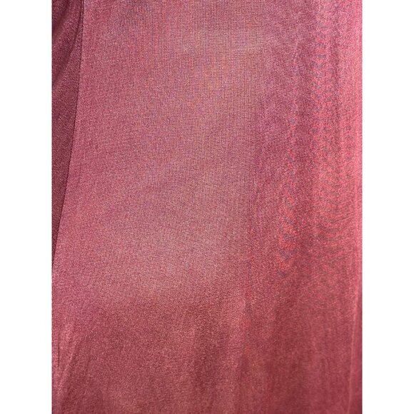 1980s silk slip or dress in a deep rose color by Wintersilks Size L - Picture 8 of 9